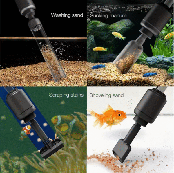 Electric Aquarium Gravel Cleaner Vacuum 6 in 1