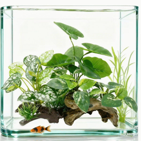 Aquarium Plant and Decoration Set with Sinking Wood set