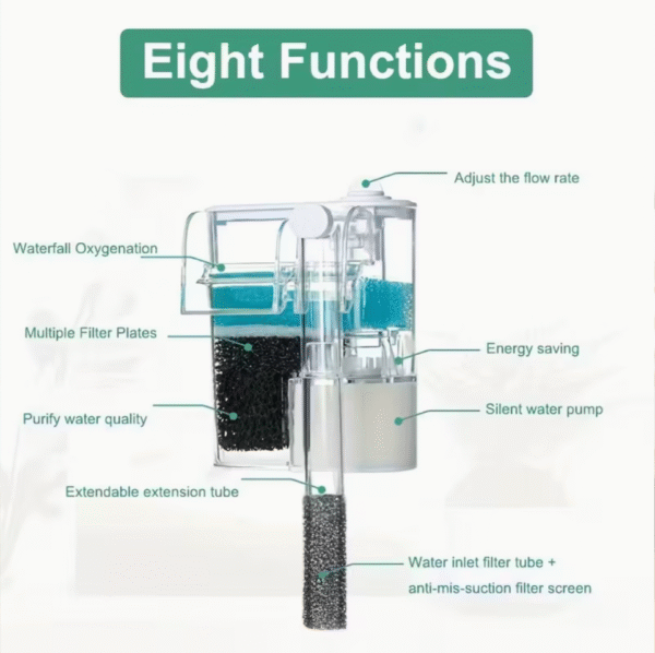 USB Quiet Aquarium Waterfall Filter