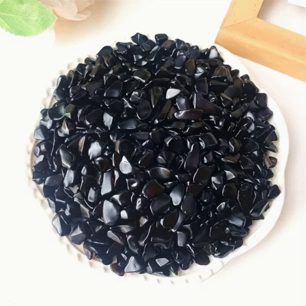 100g Black Natural Fluorite Chips Decorative Gravel