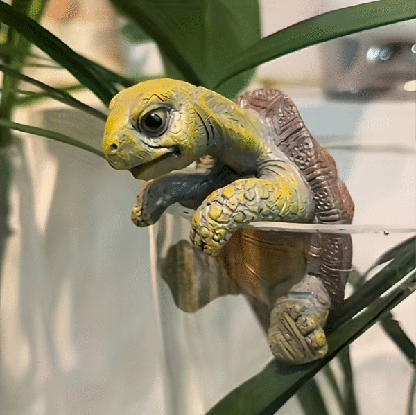 Large Climbing Turtle Statue Aquarium Decor