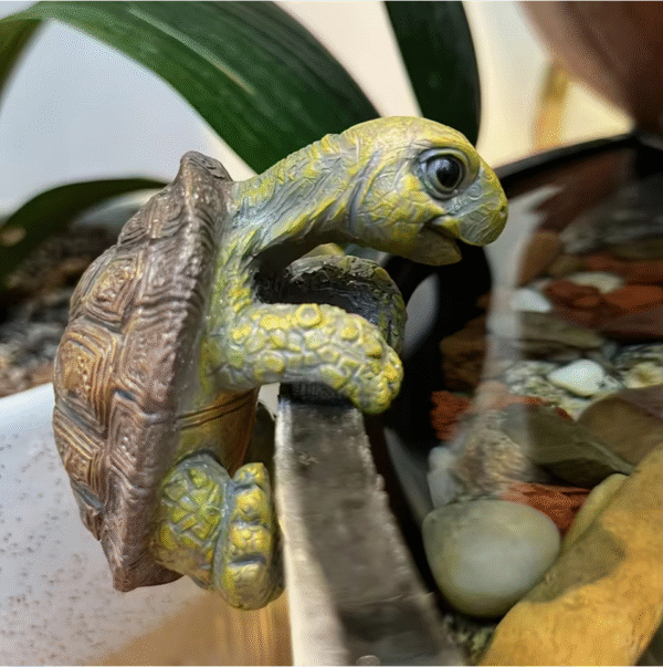 Large Climbing Turtle Statue Aquarium Decor