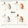 4 Piece Cat Fishing Figurines