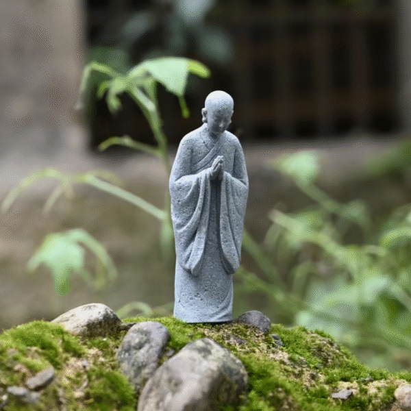 Resin Buddhist Monk Figurine Set